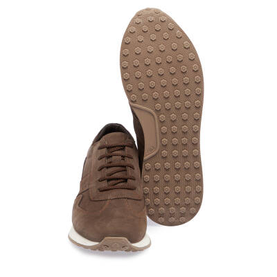 Vizon Nubuk Deri Erkek Sneaker - E24I1AY56851-A65 - 4
