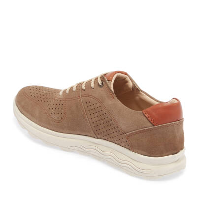 Vizon Nubuk Deri Erkek Sneaker - E24I1AY56858-A84 - 2