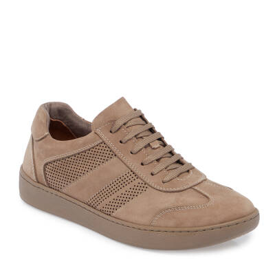 Vizon Nubuk Deri Erkek Sneaker - E24I1AY56862-A65 