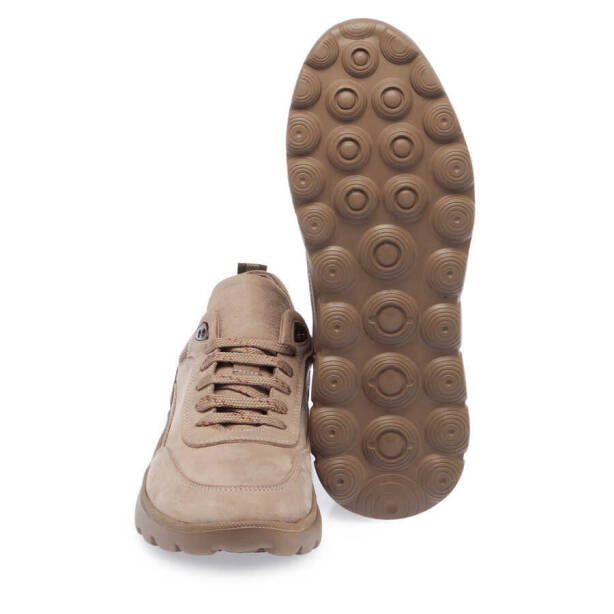 Vizon Hakiki Nubuk Deri Erkek Sneaker - E24I1AY56904-A65 - 4
