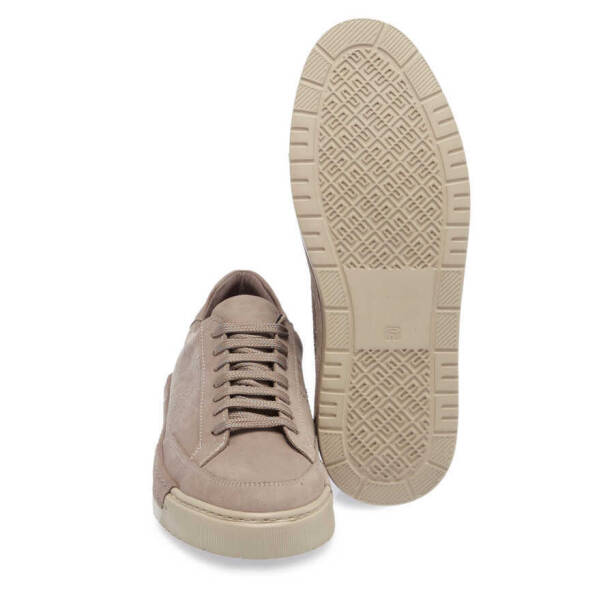 Vizon Nubuk Deri Erkek Sneaker - E24I1AY56905-A65 - 4