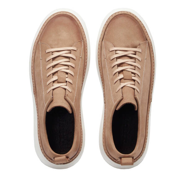 Vizon Hakiki Nubuk Deri Erkek Sneaker - E25I1AY57165-B21 - 5