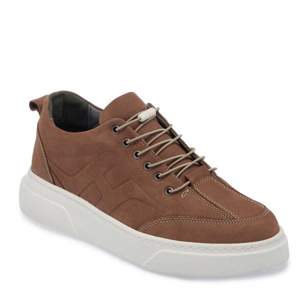 Vizon Hakiki Nubuk Deri Erkek Sneaker - E25I1AY57167-B21 - 2