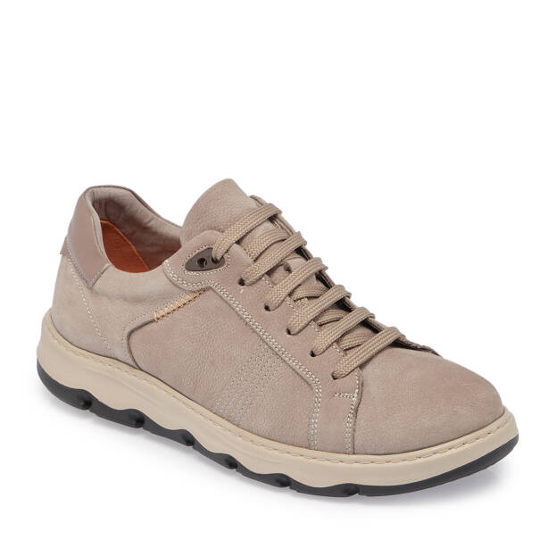 Vizon Nubuk Deri Erkek Sneaker - E25S1AY57428-A65 