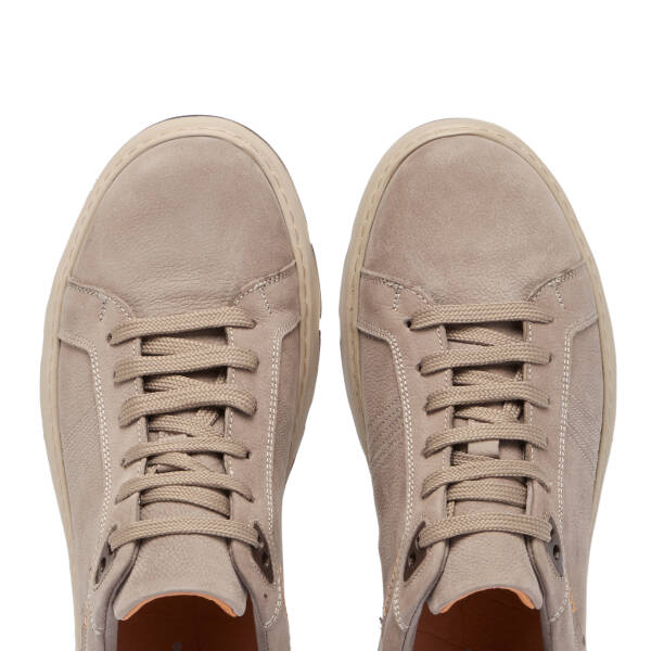 Vizon Hakiki Nubuk Deri Erkek Sneaker - E25S1AY57428-A65 - 5