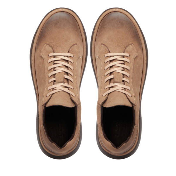 Vizon Nubuk Deri Erkek Sneaker - E25S1AY57471-B21 - 5