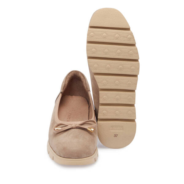 Vizon Nubuk Deri Kadın Babet - K25S1AY68244-A65 - 4