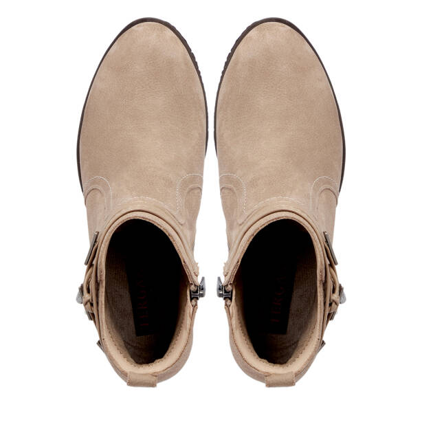 Vizon Nubuk Deri Kadın Bot - K25K1BT68221-A65 - 5