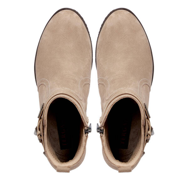 Vizon Nubuk Deri Kadın Bot - K25K1BT68221-A65 - 5