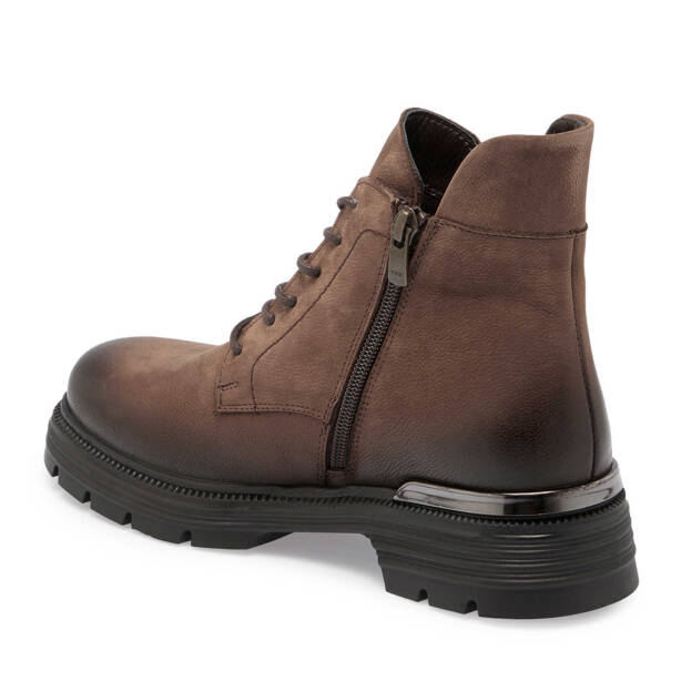 Vizon Nubuk Deri Kadın Casual Bot - K24K1BT67652-A65 - 2