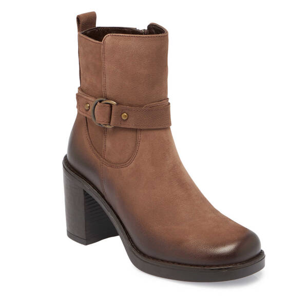 Vizon Nubuk Deri Kadın Klasik Bot - K24K1BT67653-A65 - 1