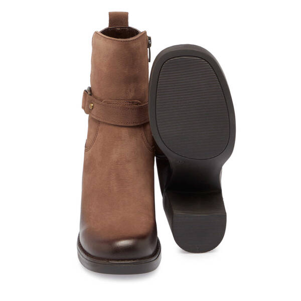 Vizon Nubuk Deri Kadın Klasik Bot - K24K1BT67653-A65 - 4