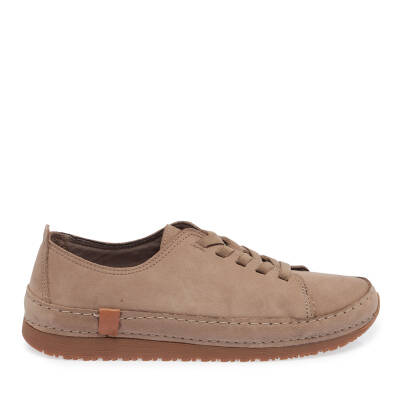 Vizon Nubuk Deri Kadın Sneaker - K24I1AY67268-A65 - 3