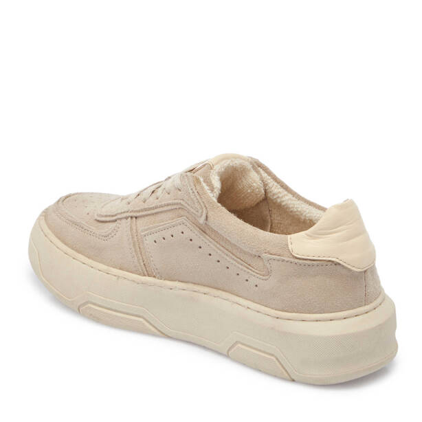 Vizon Hakiki Nubuk Deri Kadın Sneaker - K24I1AY67493-B21 - 3