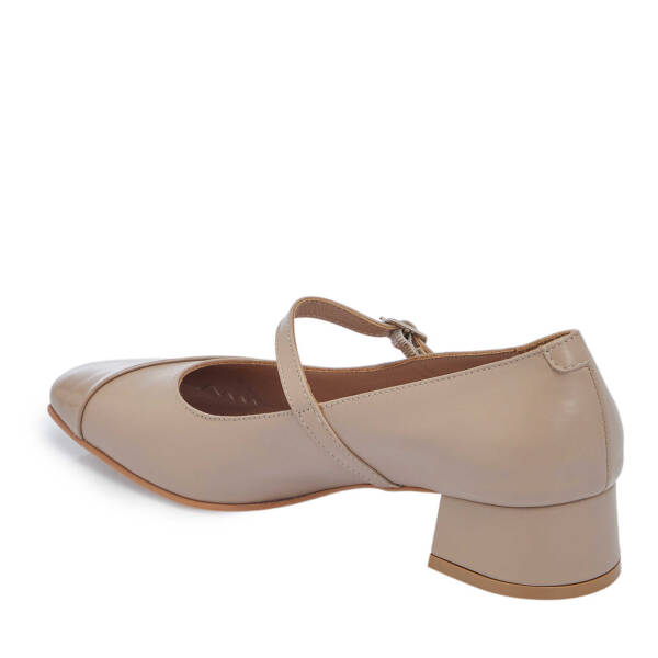 Vizon Hakiki Rugan Deri Kadın Topuklu Ayakkabı - K25I1AY68090-W22 - 3