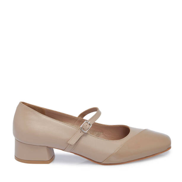 Vizon Hakiki Rugan Deri Kadın Topuklu Ayakkabı - K25I1AY68090-W22 - 1