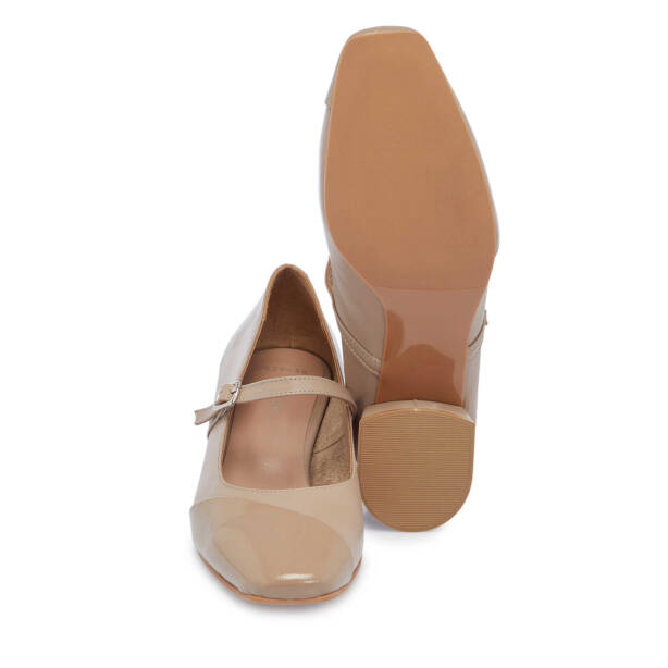 Vizon Hakiki Rugan Deri Kadın Topuklu Ayakkabı - K25I1AY68090-W22 - 4