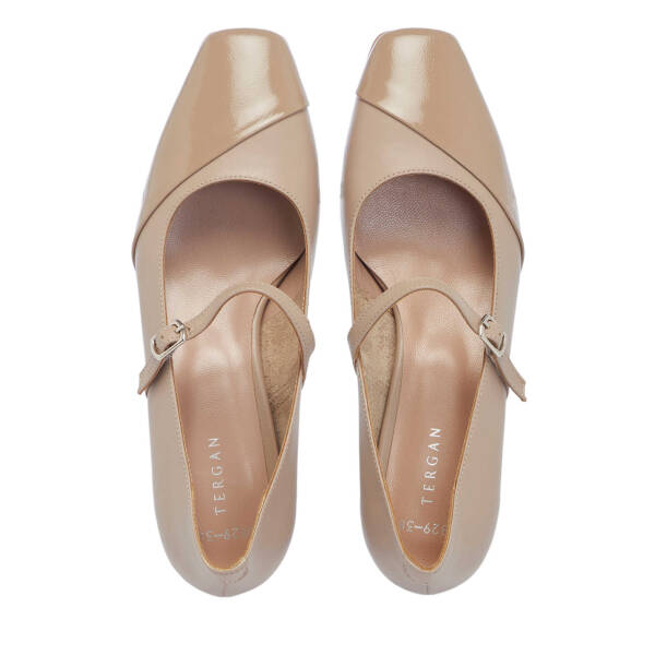 Vizon Hakiki Rugan Deri Kadın Topuklu Ayakkabı - K25I1AY68090-W22 - 5