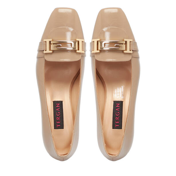 Vizon Rugan Deri Kadın Topuklu Ayakkabı - K25S1AY68340-A81 - 5