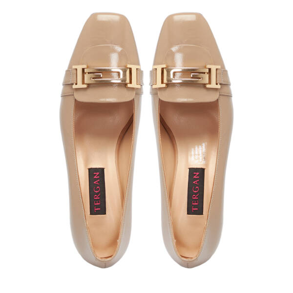 Vizon Rugan Deri Kadın Topuklu Ayakkabı - K25S1AY68340-A81 - 5