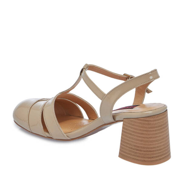 Vizon Hakiki Rugan Deri Kadın Topuklu Ayakkabı - K25Y1AY67910-A81 - 3