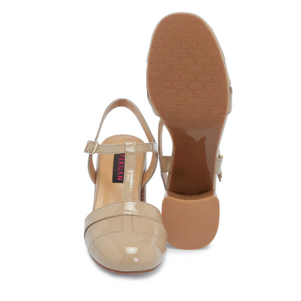 Vizon Hakiki Rugan Deri Kadın Topuklu Ayakkabı - K25Y1AY67910-A81 - 4