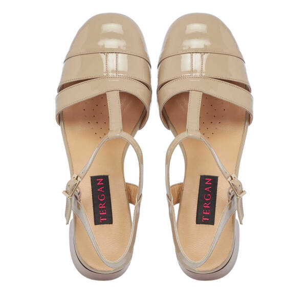 Vizon Hakiki Rugan Deri Kadın Topuklu Ayakkabı - K25Y1AY67910-A81 - 5