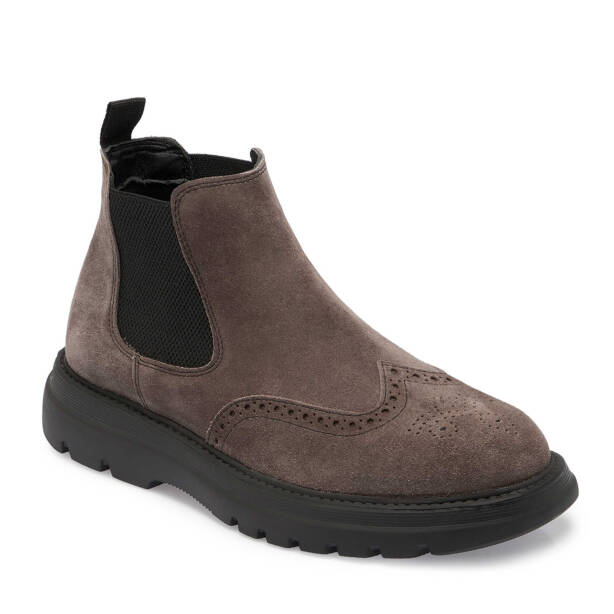 Vizon Hakiki Süet Deri Erkek Casual Bot - E24K1BT56928-T86 - 2