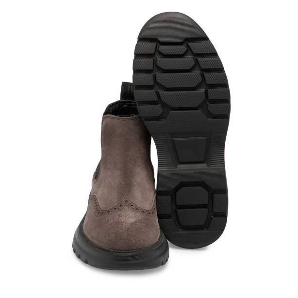 Vizon Hakiki Süet Deri Erkek Casual Bot - E24K1BT56928-T86 - 4