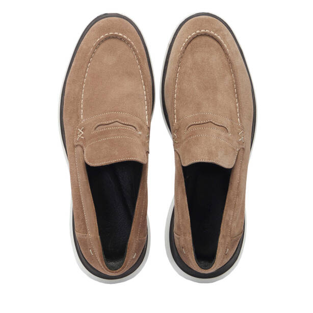 Vizon Süet Deri Erkek Loafer - E24I1AY56644-A02 - 5