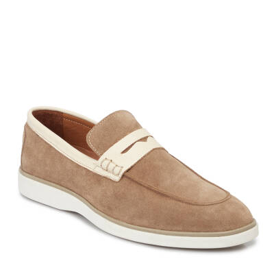  Vizon Süet Deri Erkek Loafer - E24I1AY56749-A02 - 1
