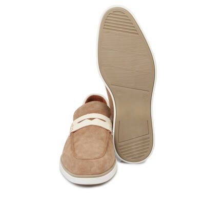 Vizon Süet Deri Erkek Loafer - E24I1AY56749-A02 - 4