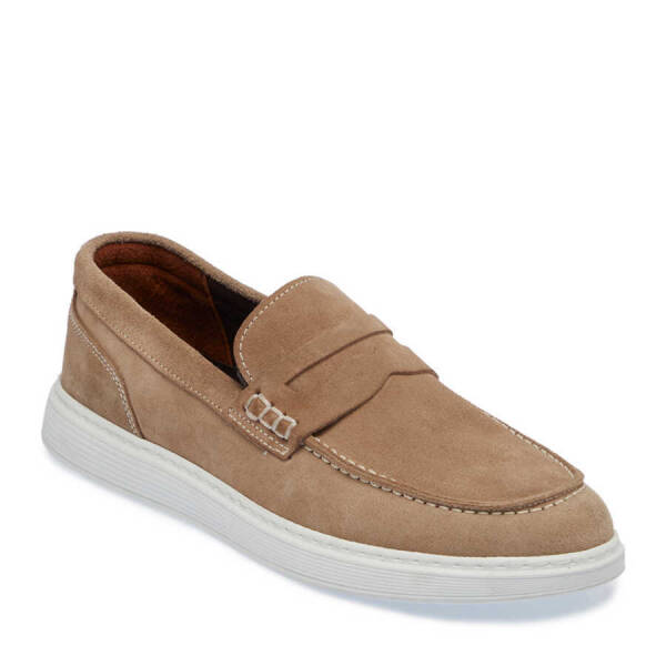 Vizon Hakiki Süet Deri Erkek Loafer - E24I1AY56790-A84 - 2