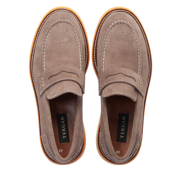 Vizon Hakiki Süet Deri Erkek Loafer - E25I1AY57192-T86 - 5