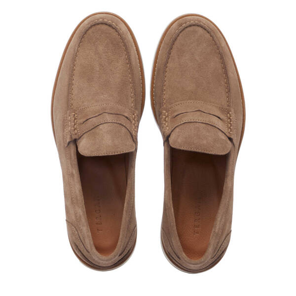 Vizon Hakiki Süet Deri Erkek Loafer - E25I1AY57208-T86 - 5