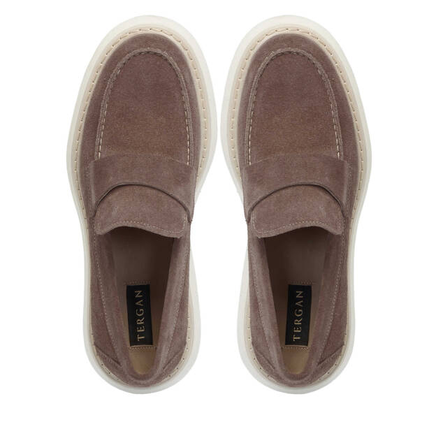 Vizon Hakiki Süet Deri Erkek Loafer - E25I1AY57237-A02 - 5