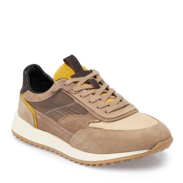 Vizon Süet Deri Erkek Sneaker - E25I1AY57373-A02 - 2