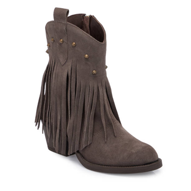 Vizon Süet Deri Kadın Bot - K25K1BT68313-A02 