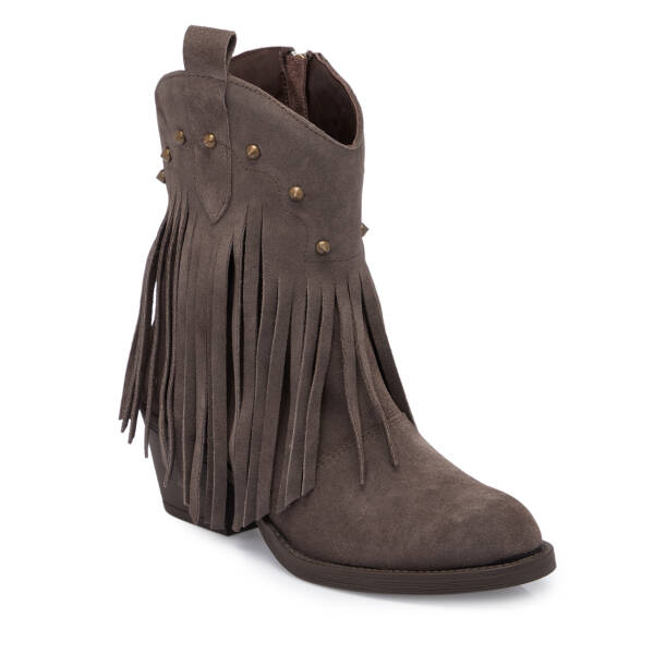 Vizon Süet Deri Kadın Bot - K25K1BT68313-A02 - 1