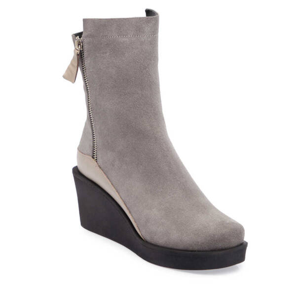 Vizon Süet Deri Kadın Casual Bot - K23K1BT66838-A02 - 1