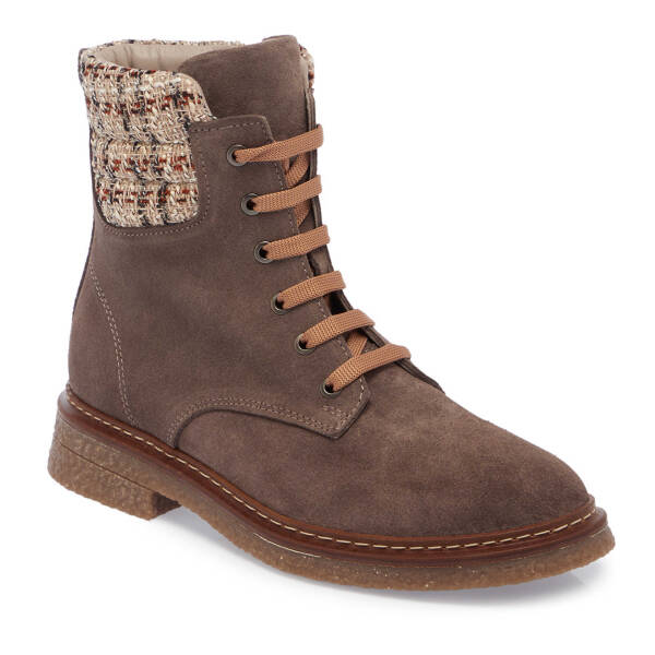 Vizon Süet Deri Kadın Casual Bot - K24K1BT67661-A02 - 1