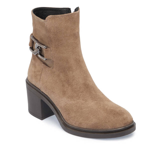 Vizon Süet Deri Kadın Casual Bot - K24K1BT67746-A02 