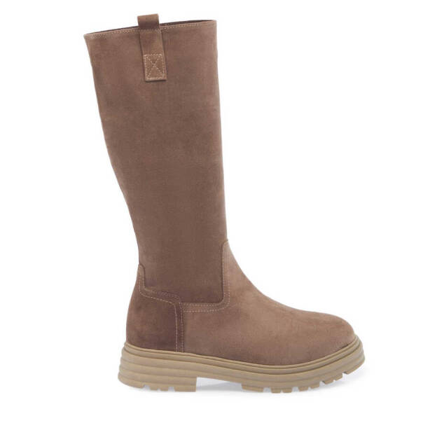 Vizon Hakiki Süet Deri Kadın Casual Çizme - K23K1CM66837-A02 - 1