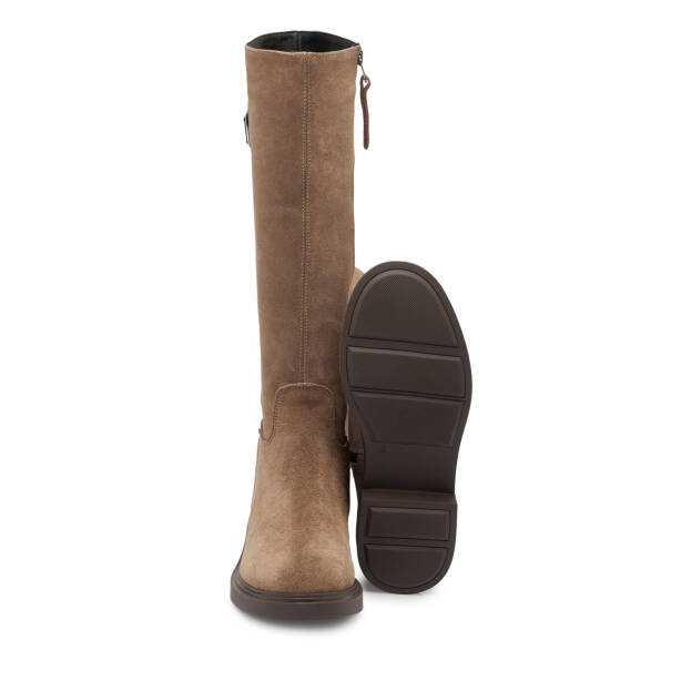 Vizon Süet Deri Kadın Casual Çizme - K24K1CM67745-A02 - 4