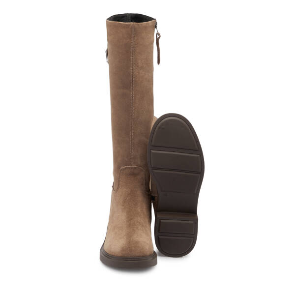 Vizon Süet Deri Kadın Casual Çizme - K24K1CM67745-A02 - 4