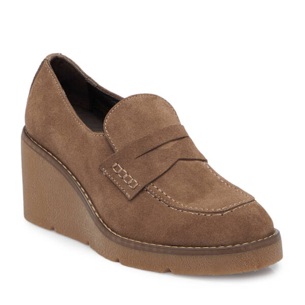 Vizon Süet Deri Kadın Dolgu Topuklu Ayakkabı - K25S1AY68328-A02 - 1