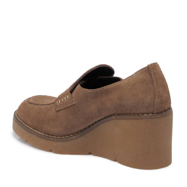 Vizon Süet Deri Kadın Dolgu Topuklu Ayakkabı - K25S1AY68328-A02 - 2