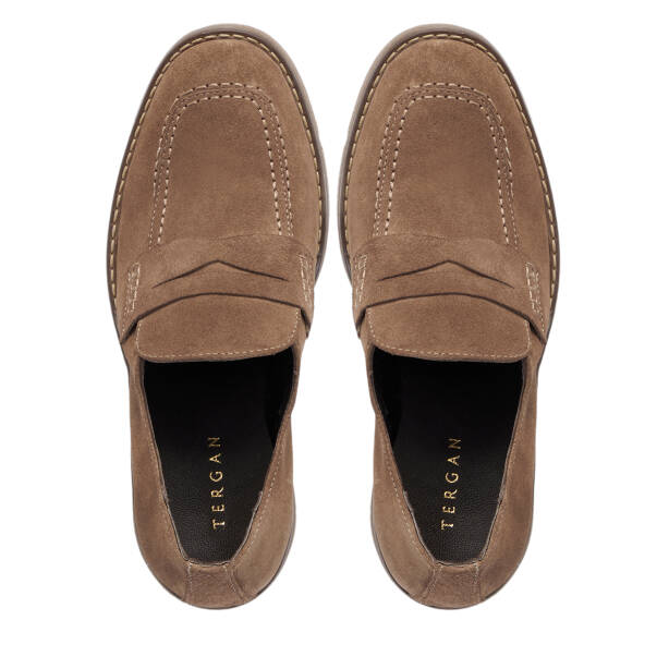 Vizon Süet Deri Kadın Dolgu Topuklu Ayakkabı - K25S1AY68328-A02 - 5