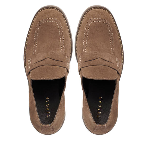 Vizon Süet Deri Kadın Dolgu Topuklu Ayakkabı - K25S1AY68328-A02 - 5