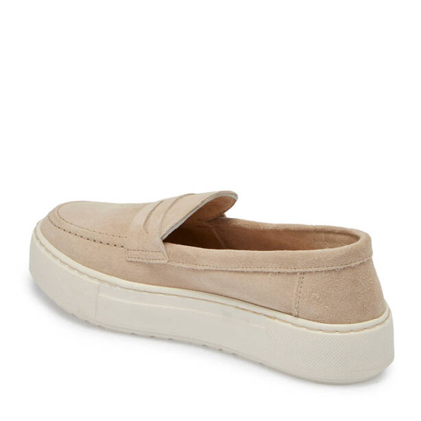 Vizon Hakiki Süet Deri Kadın Loafer - K24S1AY67576-T86 - 3